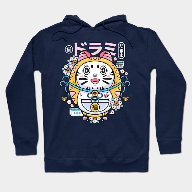 Cat Daruma Hoodie by Bear Noise